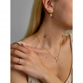 Cercei argint placati cu aur roz cu pietre 5 mm DiAmanti DIA39523 (Argint 925‰ 0,6 g.)